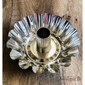 KUGLÓFFORMA, Ón.vas, csőrös, átm: 22 cm