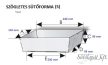 SZÖGLETES SÜTŐFORMA 110x240/95x230/90