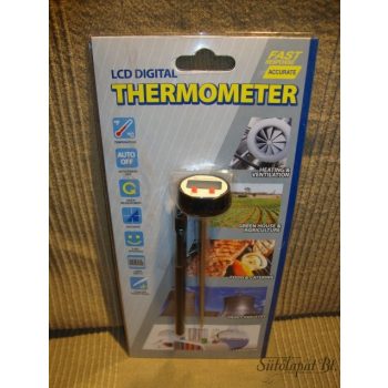 TÉSZTAHŐMÉRŐ, digitális, kerek, -50°C - +150°C