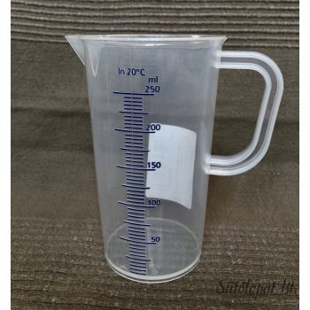 MÉRŐEDÉNY, műanyag, 0,25 literes